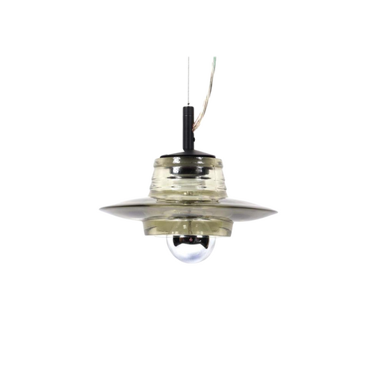 Pressed Glas Lens Hangandi Ljós