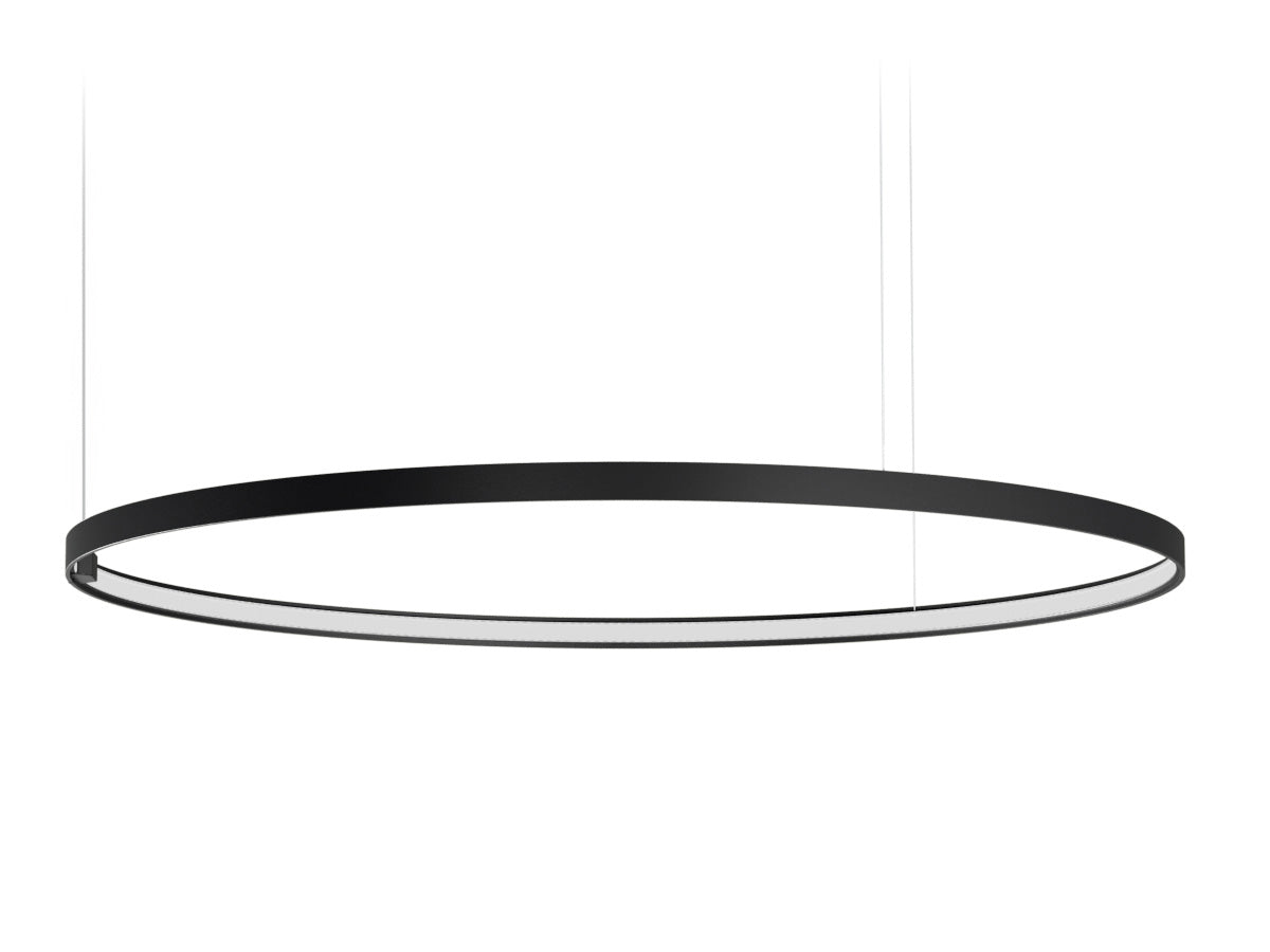 Zero Round suspension lamp - Black - 100cm