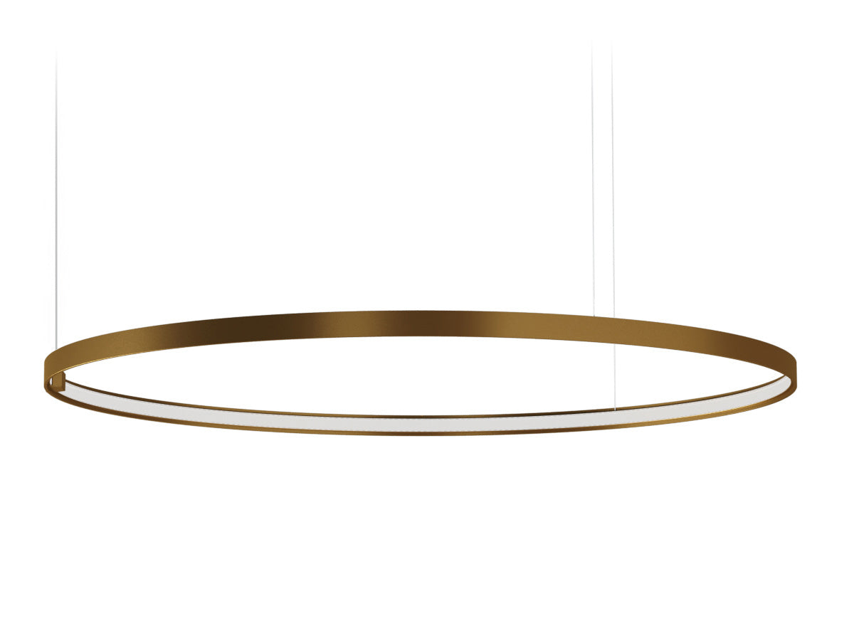 Zero Round suspension lamp - Bronze - 100cm