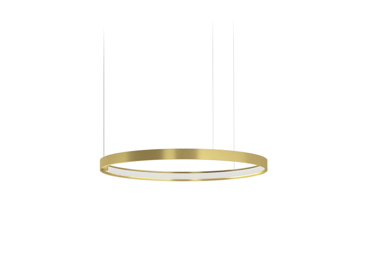 Zero Round suspension lamp - Matte Brass - 50cm