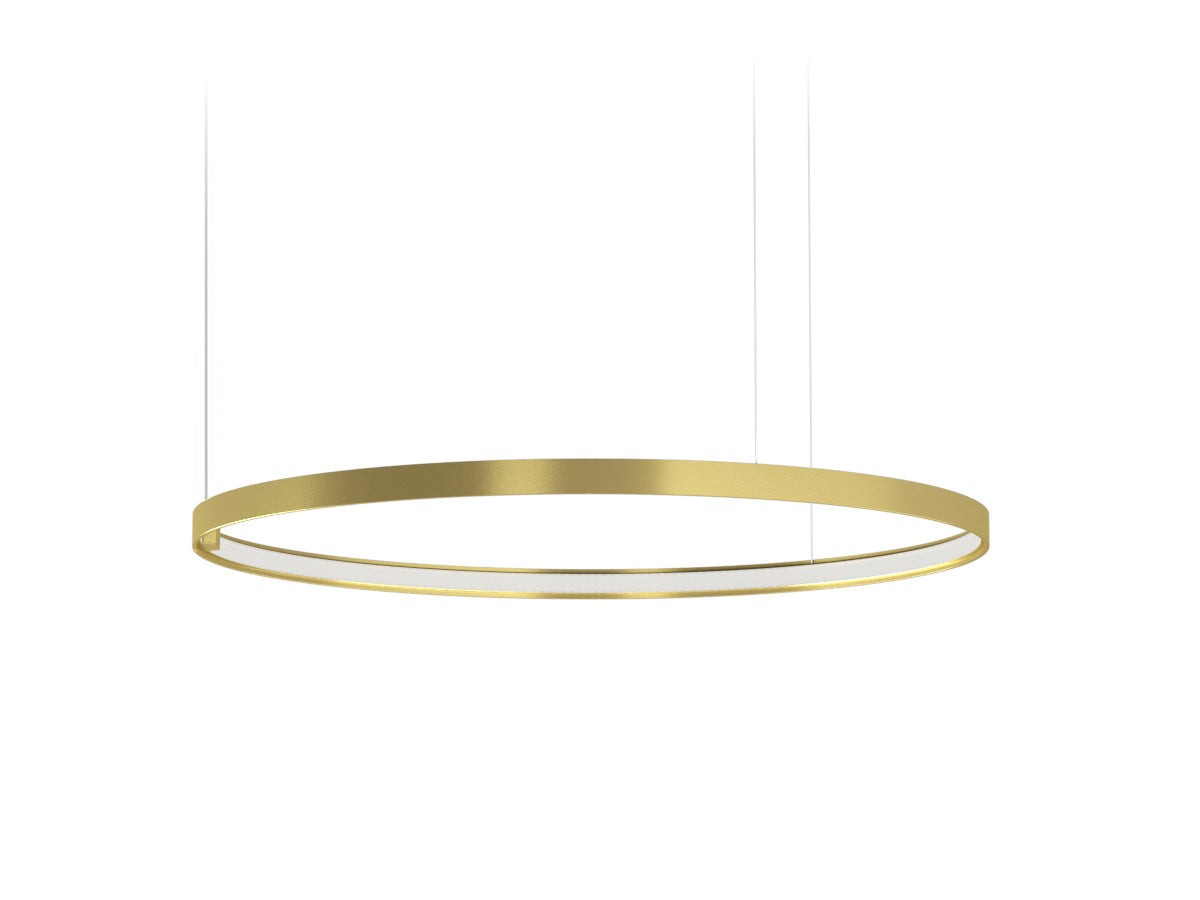 Zero Round suspension lamp - Matte Brass - 75cm