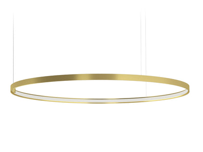 Zero Round suspension lamp - Matte Brass - 100cm
