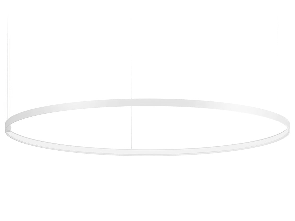 Zero Round suspension lamp - White - 125cm