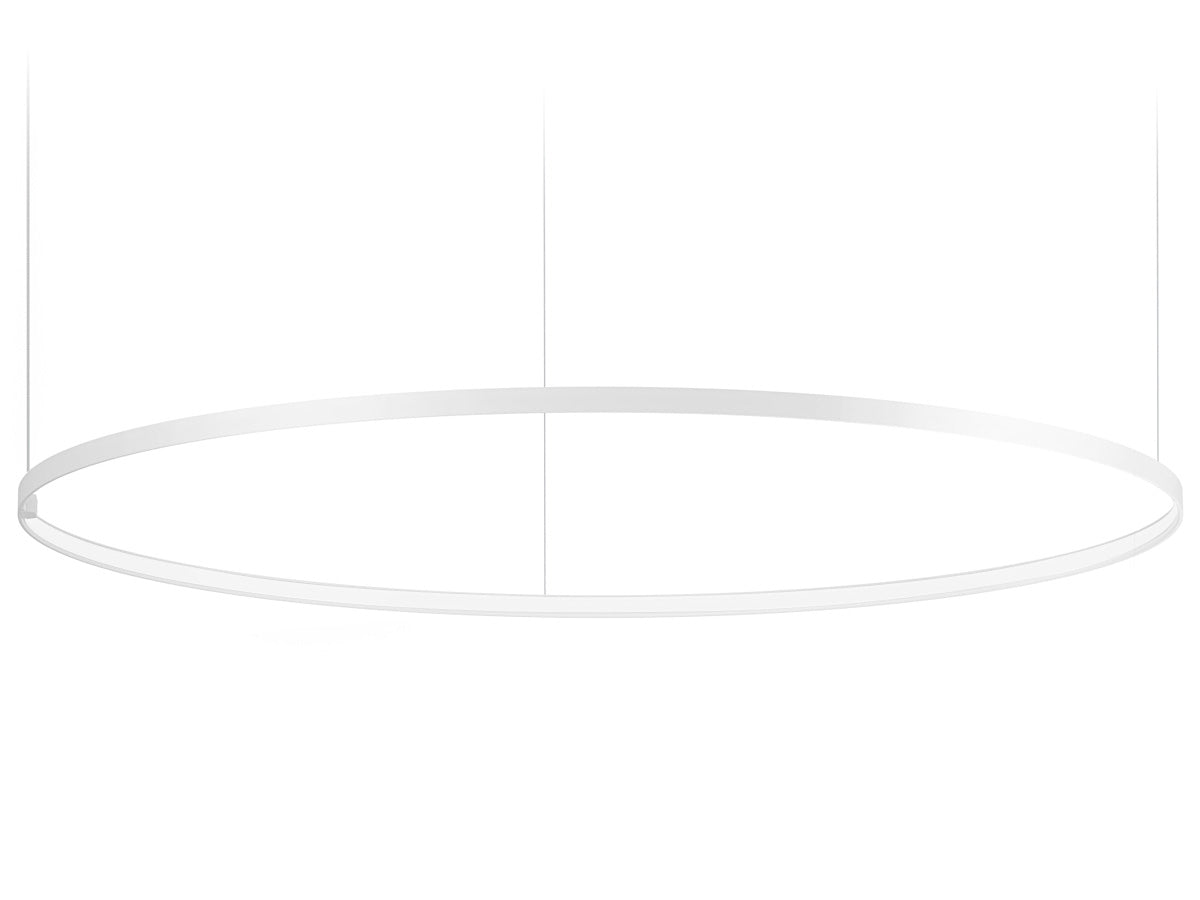 Zero Round suspension lamp - White - 150cm