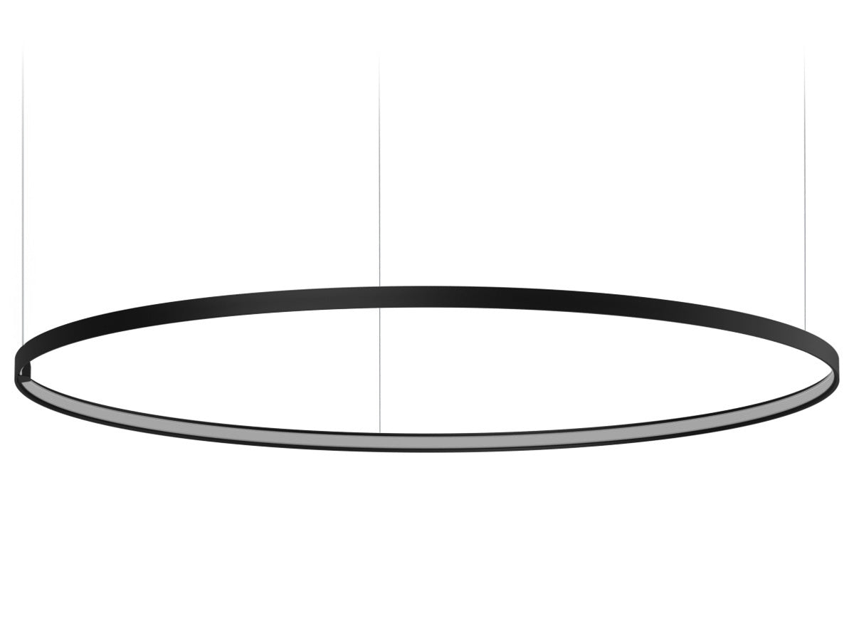 Zero Round suspension lamp - Black - 125cm