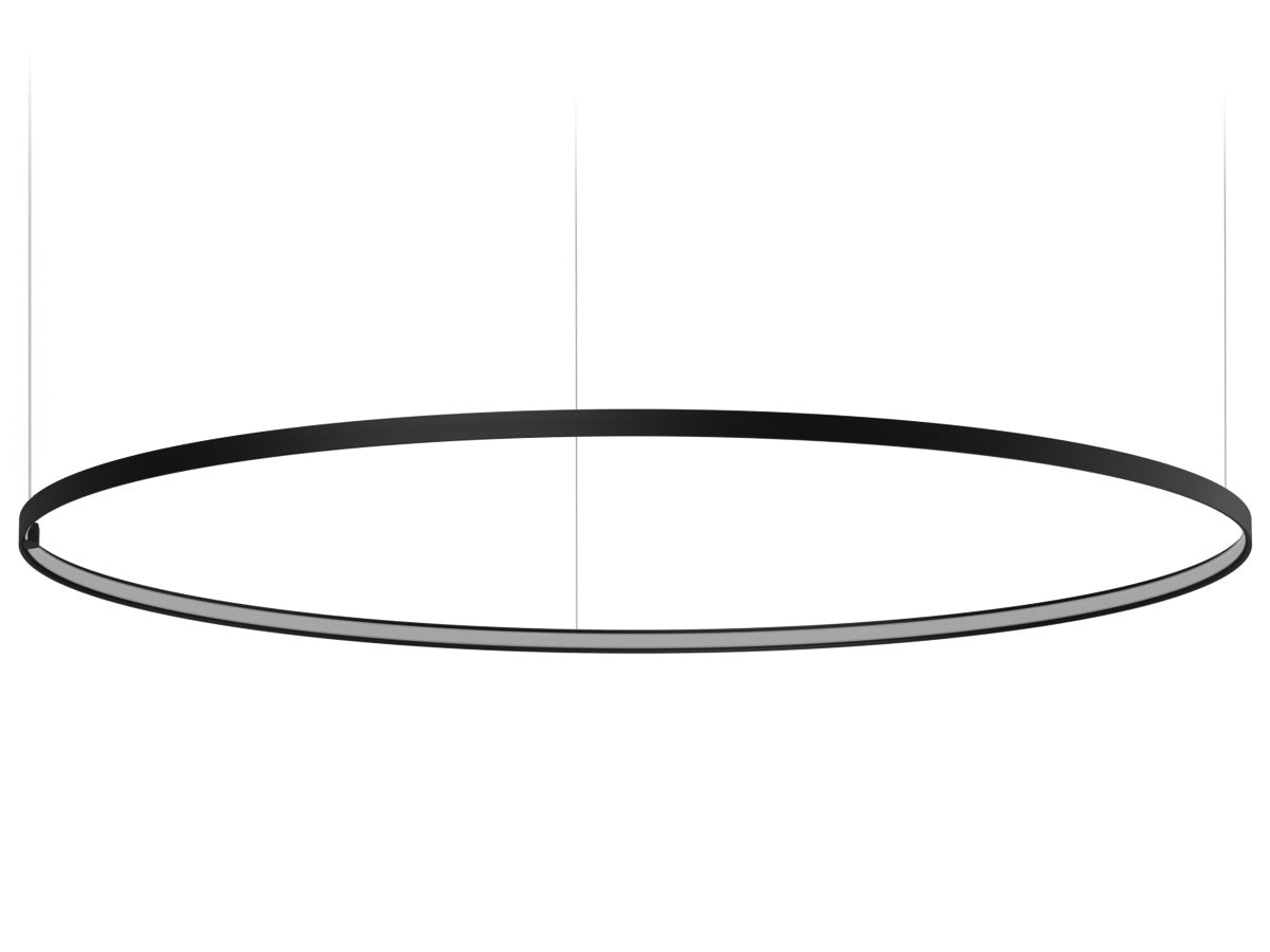 Zero Round suspension lamp - Black - 150cm