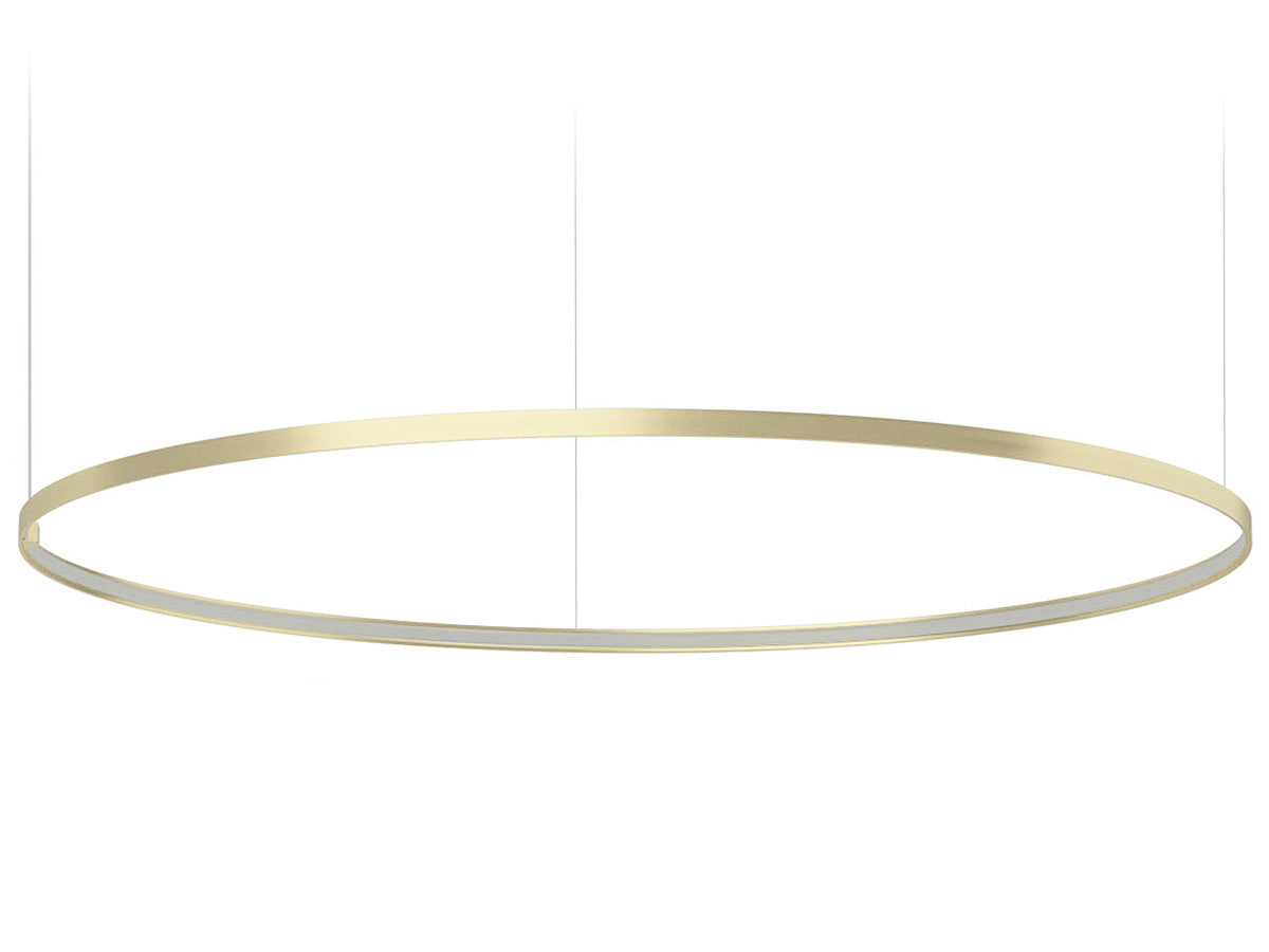 Zero Round suspension lamp - Champagne - 150cm