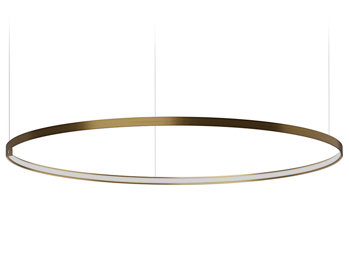 Zero Round suspension lamp - Bronze - 125cm