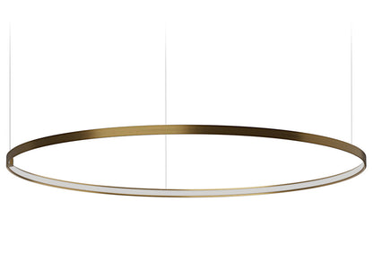 Zero Round suspension lamp - Bronze - 125cm