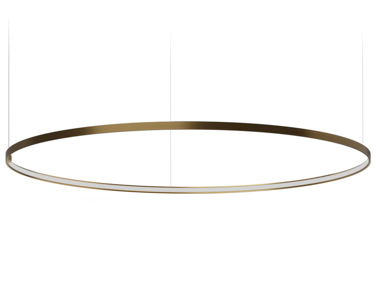 Zero Round suspension lamp - Bronze - 150cm