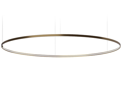 Zero Round suspension lamp - Bronze - 200cm