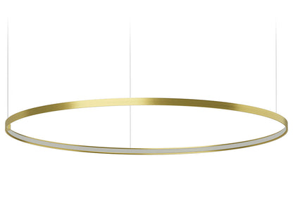 Zero Round suspension lamp - Matte Brass - 125cm