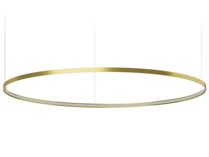 Zero Round suspension lamp - Matte Brass - 150cm