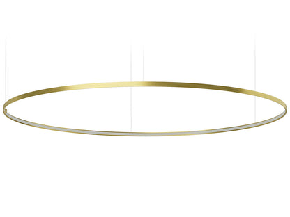 Zero Round suspension lamp - Matte Brass - 200cm