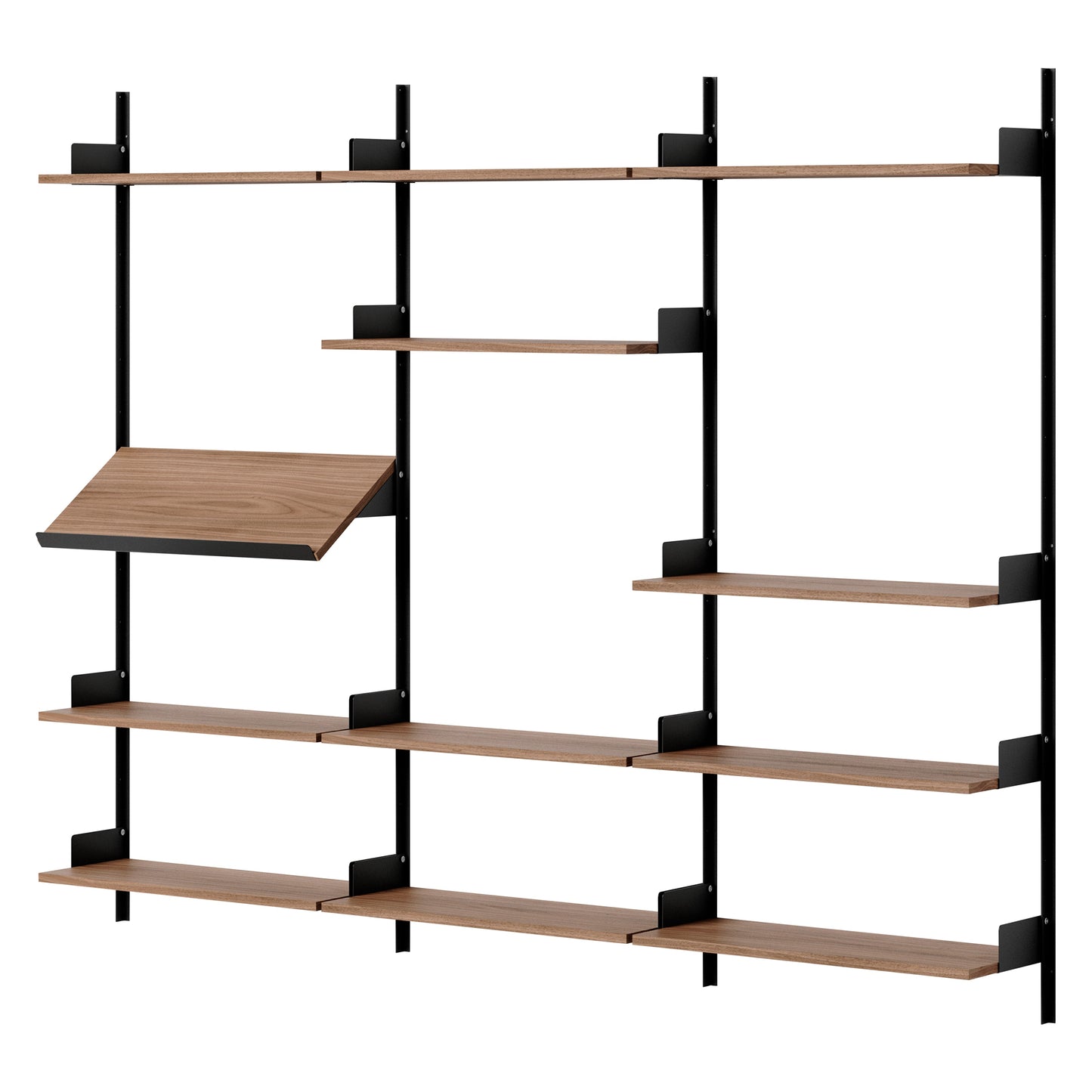 New Works Display Shelf - Walnut / Black