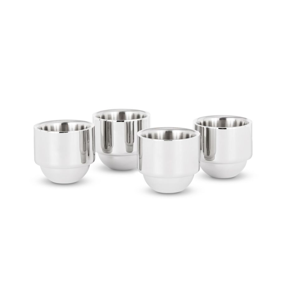 Brew Espresso Cups 4x Stainless Steel