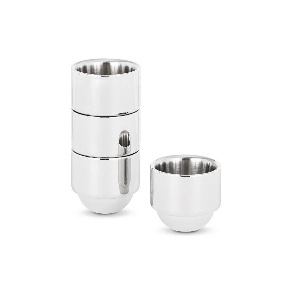 Brew Espresso Cups 4x Stainless Steel