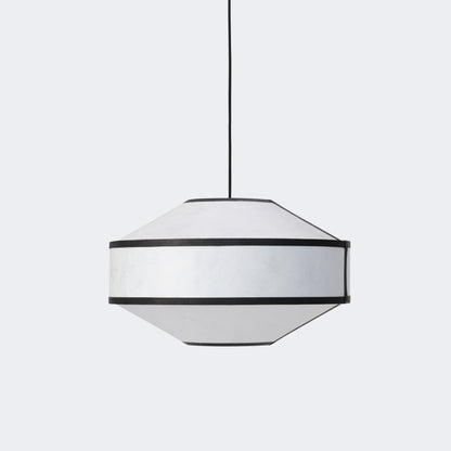 New Works Kite Pendant Lamp White and Black Tyvek Ø55